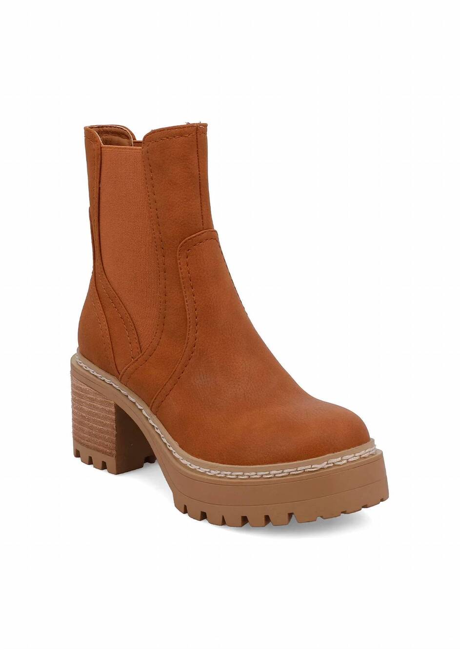 NEW MIA women's torren booties in cognac